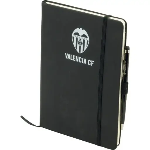 [541522] LIBRETA A6 NEGRA CON BOLIGRAFO METAL VALENCIA - SPORTANDEM