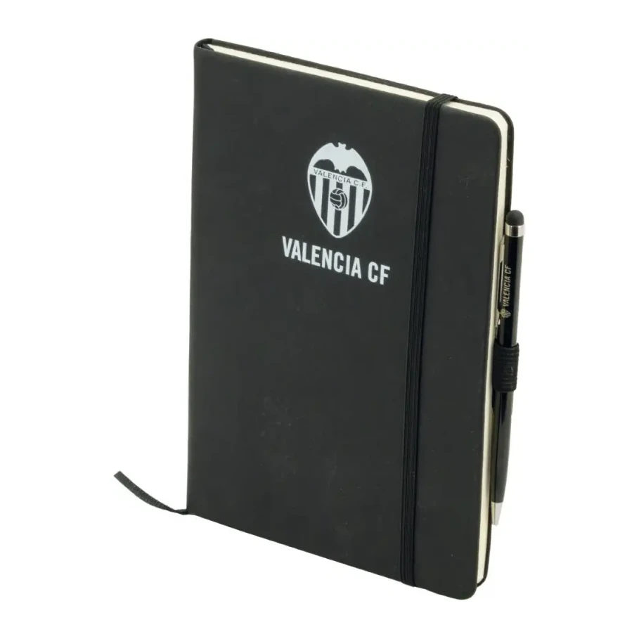 [541522] LIBRETA A6 NEGRA CON BOLIGRAFO METAL VALENCIA - SPORTANDEM