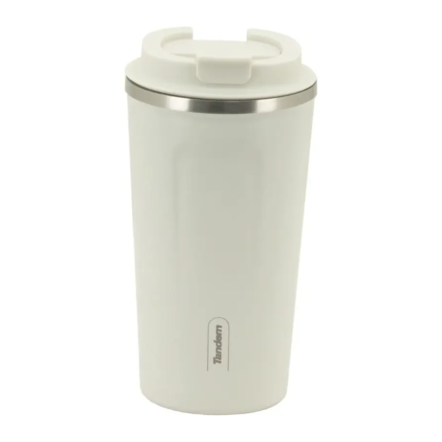 [541553] VASO ACERO INOXIDABLE COLOR BLANCO - SPORTANDEM