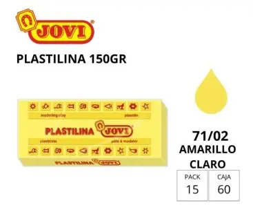 [630123] PLASTILINA JOVI MEDIANA 71 AMARILLO CLARO 150G