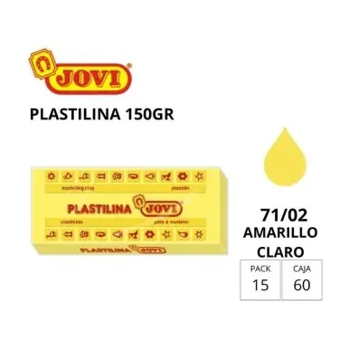 [630123] PLASTILINA JOVI MEDIANA 71 AMARILLO CLARO 150G