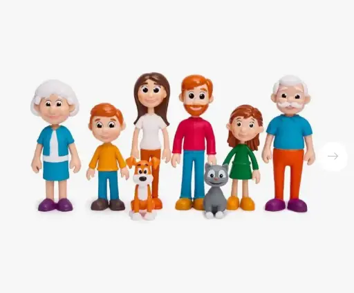 [027350] FIGURAS FAMILIAS DE PIEL CLARA 8 FIGURAS