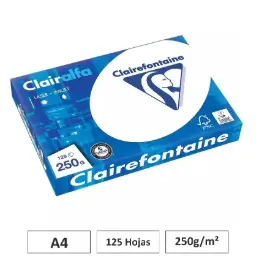 PAPEL A4 250GR BLANCO 125HOJAS CLAIREFONTAINE