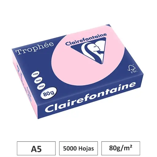 [541707] PAPEL ROSA A5 80G 5000 HOJAS