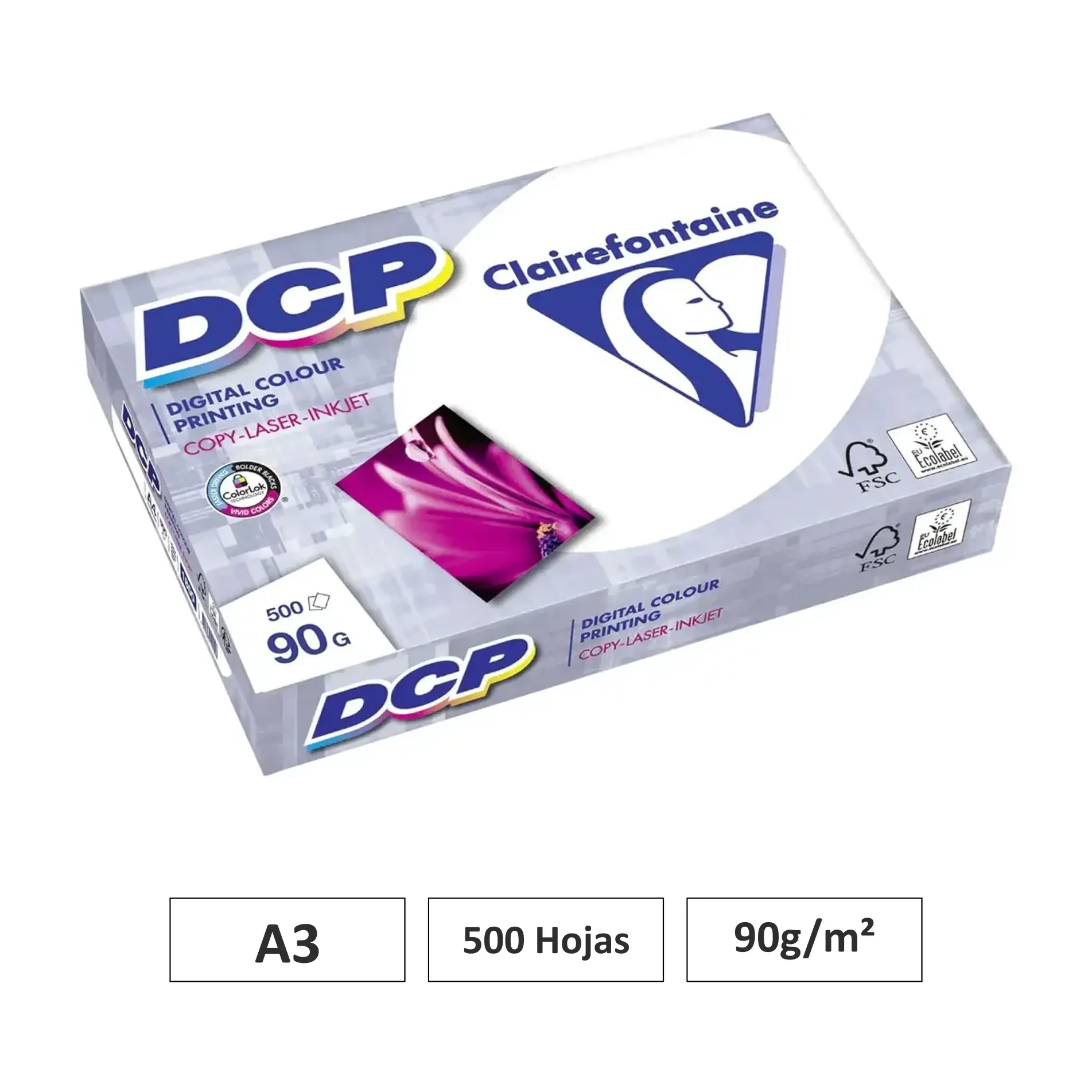 [541709] PAPEL CLAIRALFA BLANCO A3 500 HOJAS 90G CLAIREFONTAINE