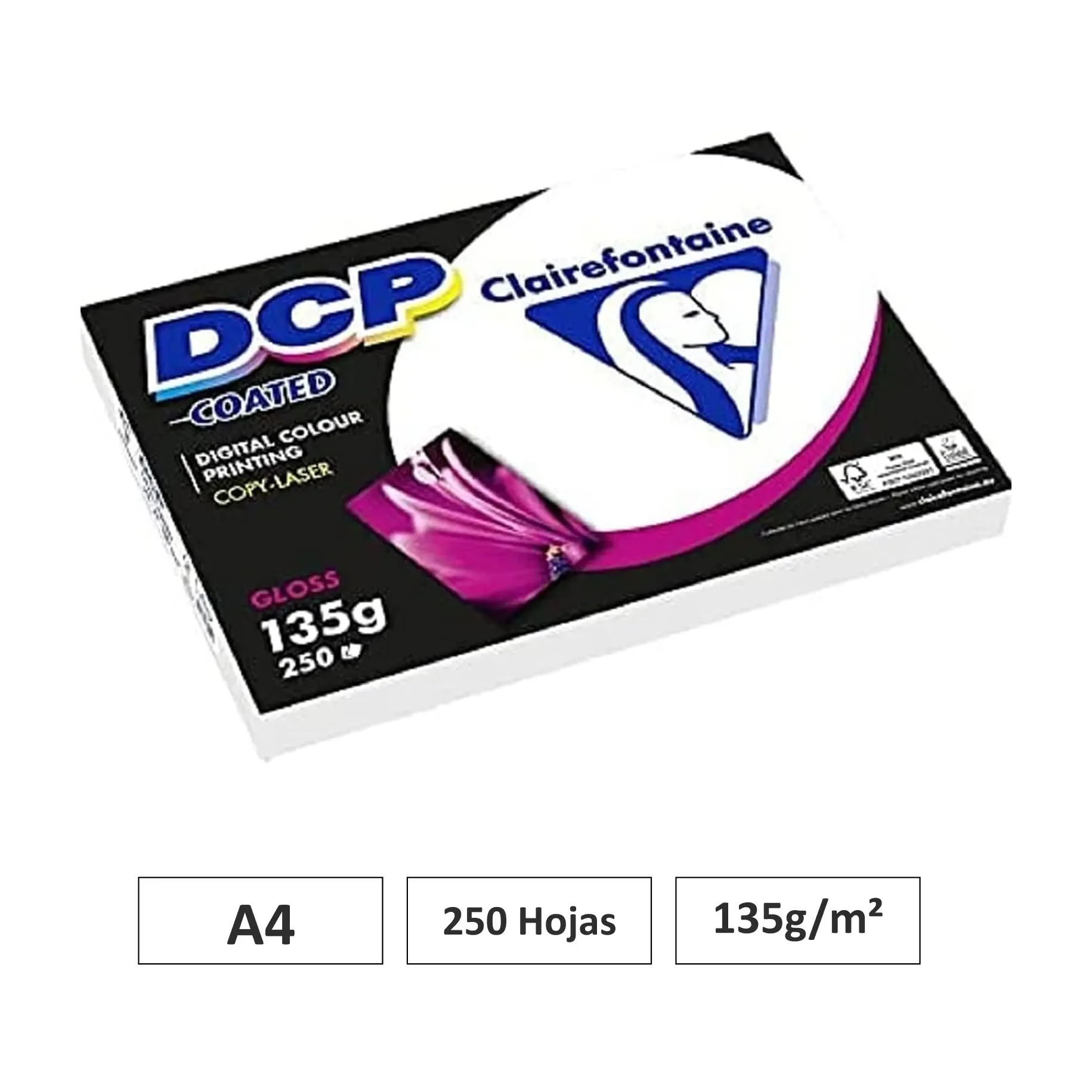 [541717] PAPEL BLANCO A4 250 HOJAS 135G CLAIREFONTAINE