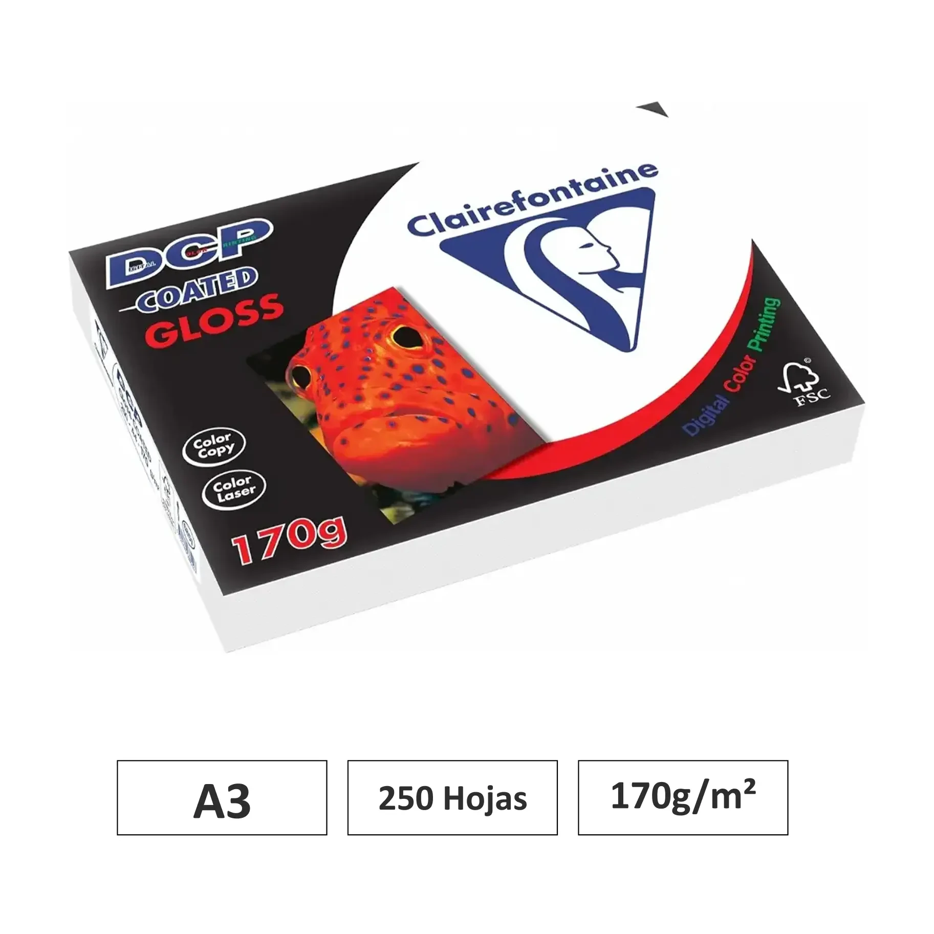 [541721] PAPEL BLANCO A3 250 HOJAS 170G CLAIREFONTAINE