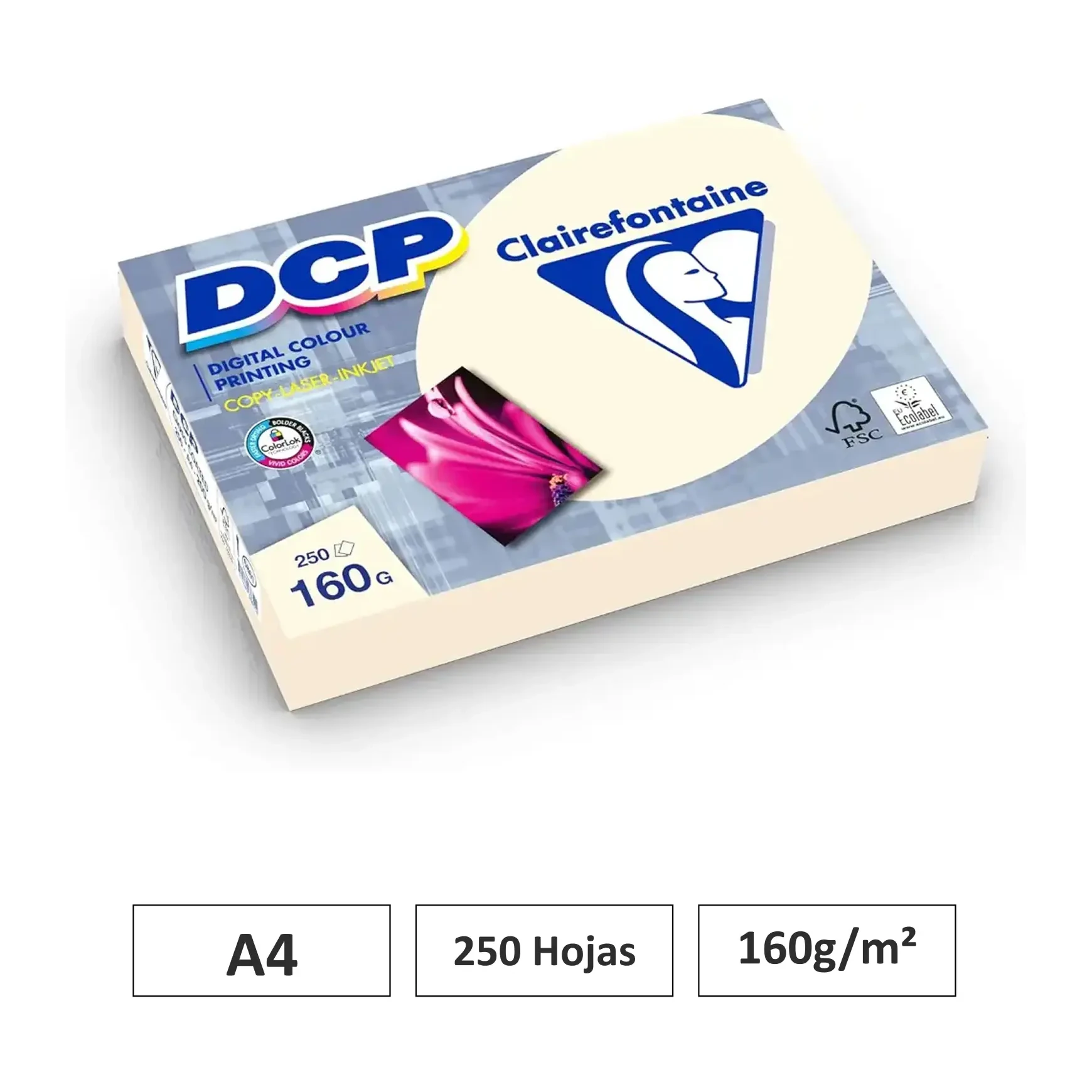 [541729] PAPEL BLANCO A4 160G 250 HOJAS