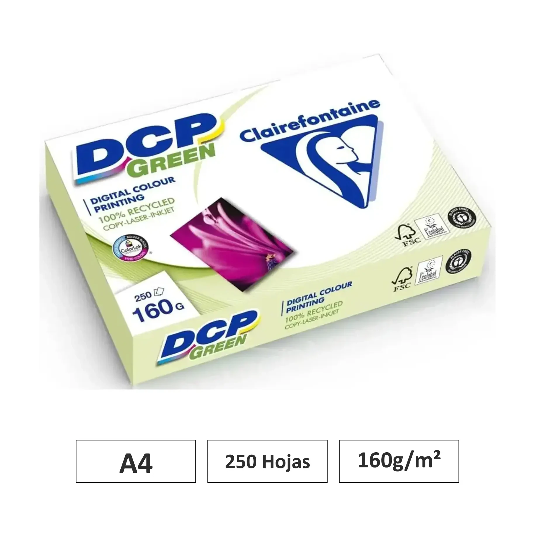 [541736] PAPEL MULTIFUNCION A4 160G 250 HOJAS RECICLADO
