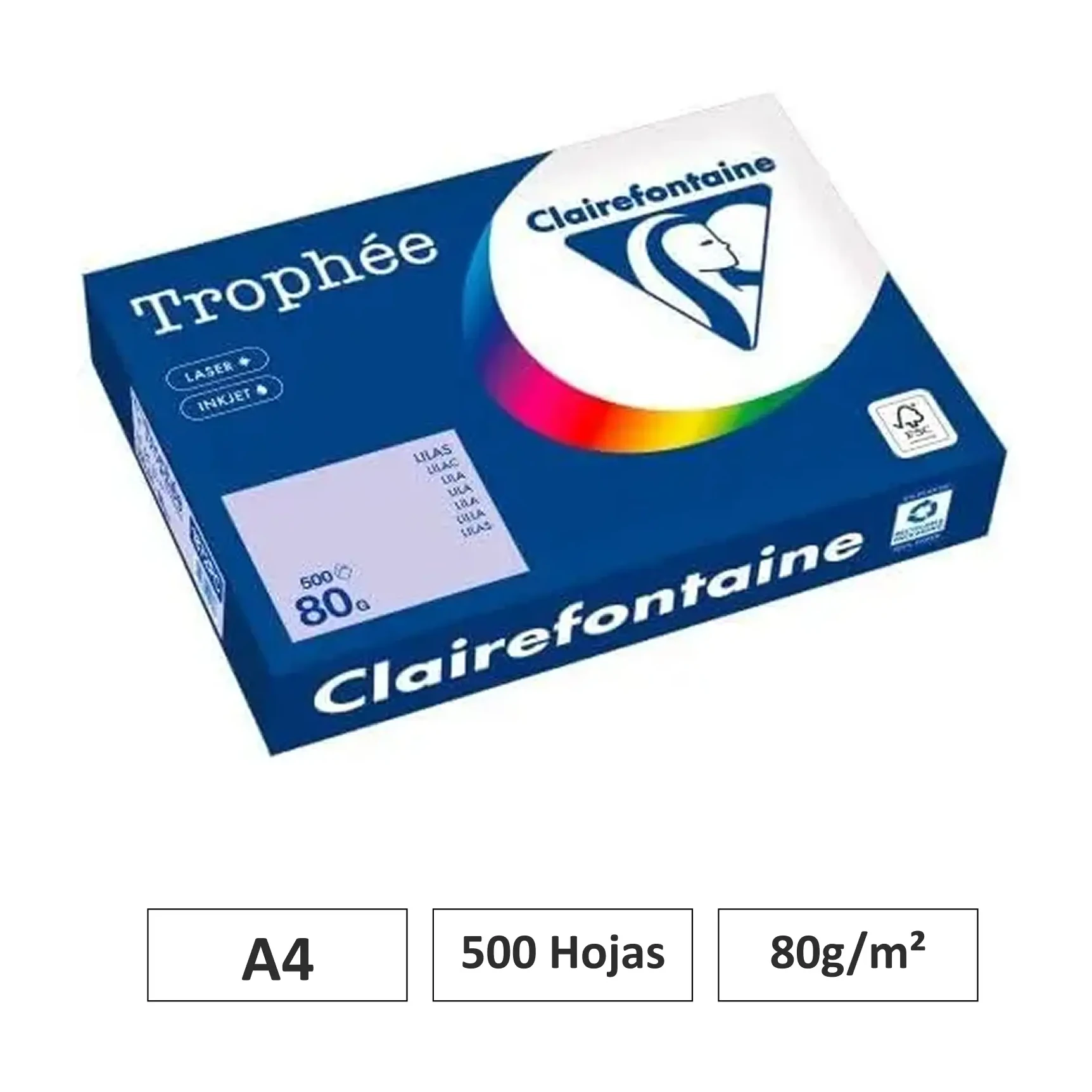 [541740] PAPEL LILA A4 80G 500 HOJAS