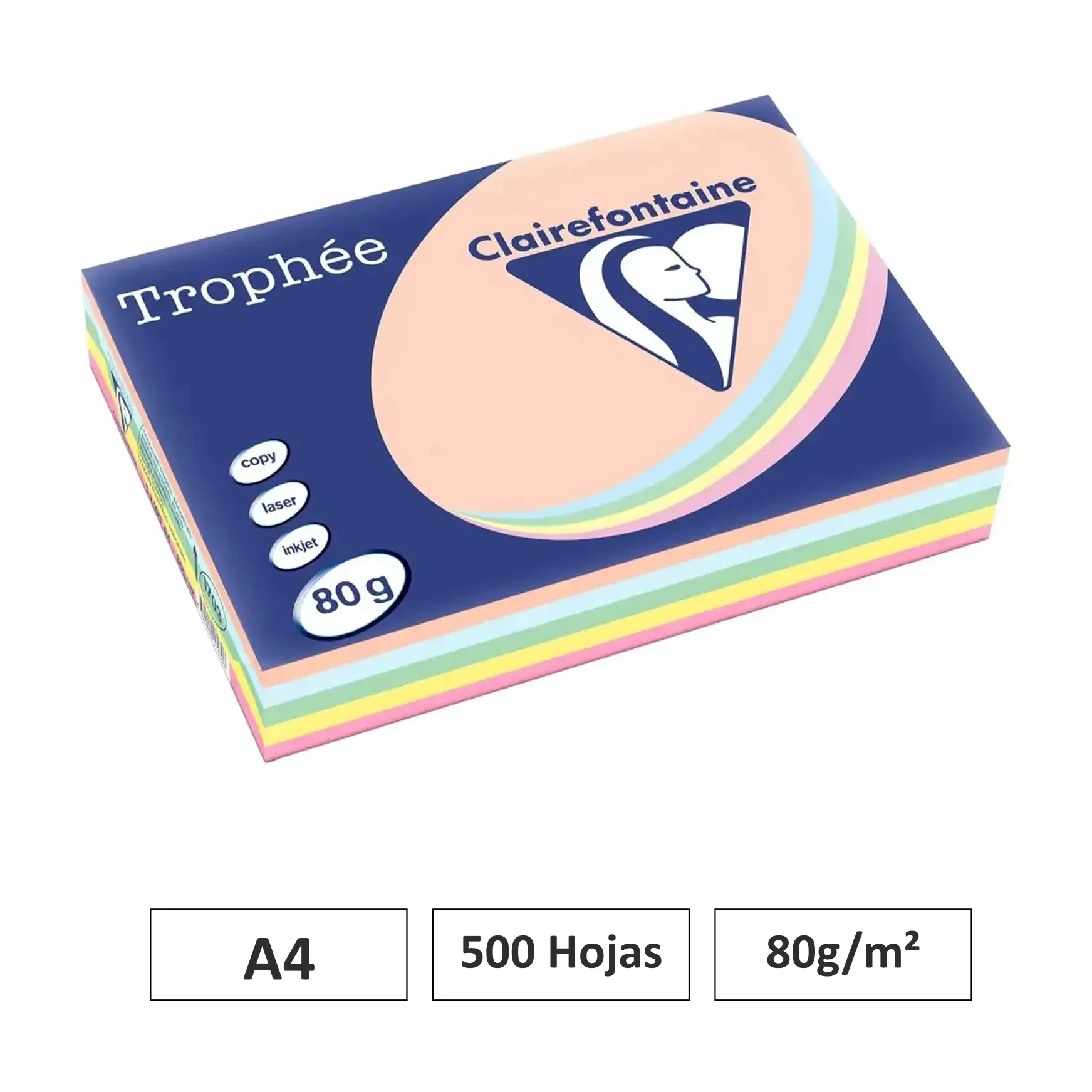 [541748] PAPEL MULTICOLOR PASTEL A4 80G 500 HOJAS