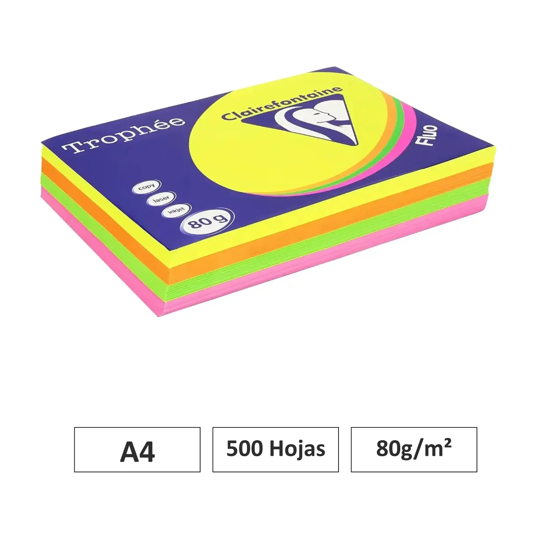 [541750] PAPEL MULTICOLOR INTENSO A4 80G 500 HOJAS