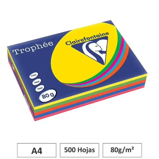 [541749] PAPEL MULTICOLOR VIVO A4 80G 500 HOJAS