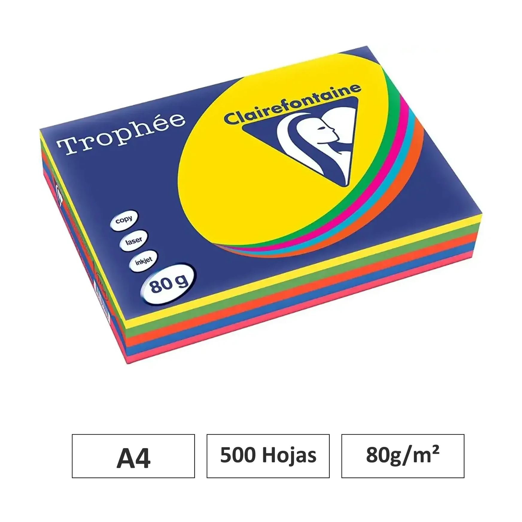 [541749] PAPEL MULTICOLOR VIVO A4 80G 500 HOJAS