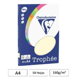 PAPEL MARFIL A4 160G 50 HOJAS 
