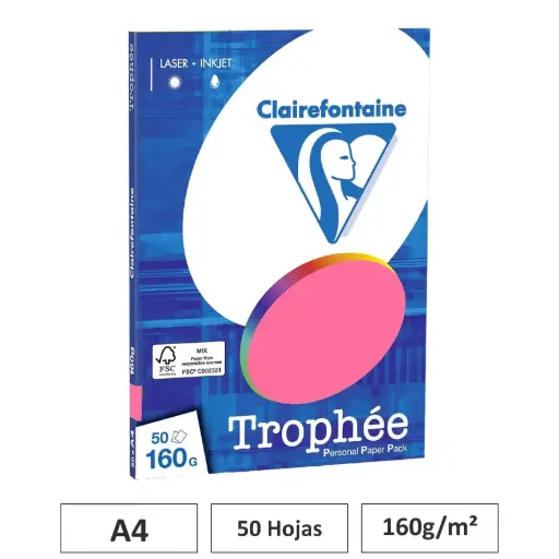[541807] PAPEL FUCSIA A4 160G 50 HOJAS