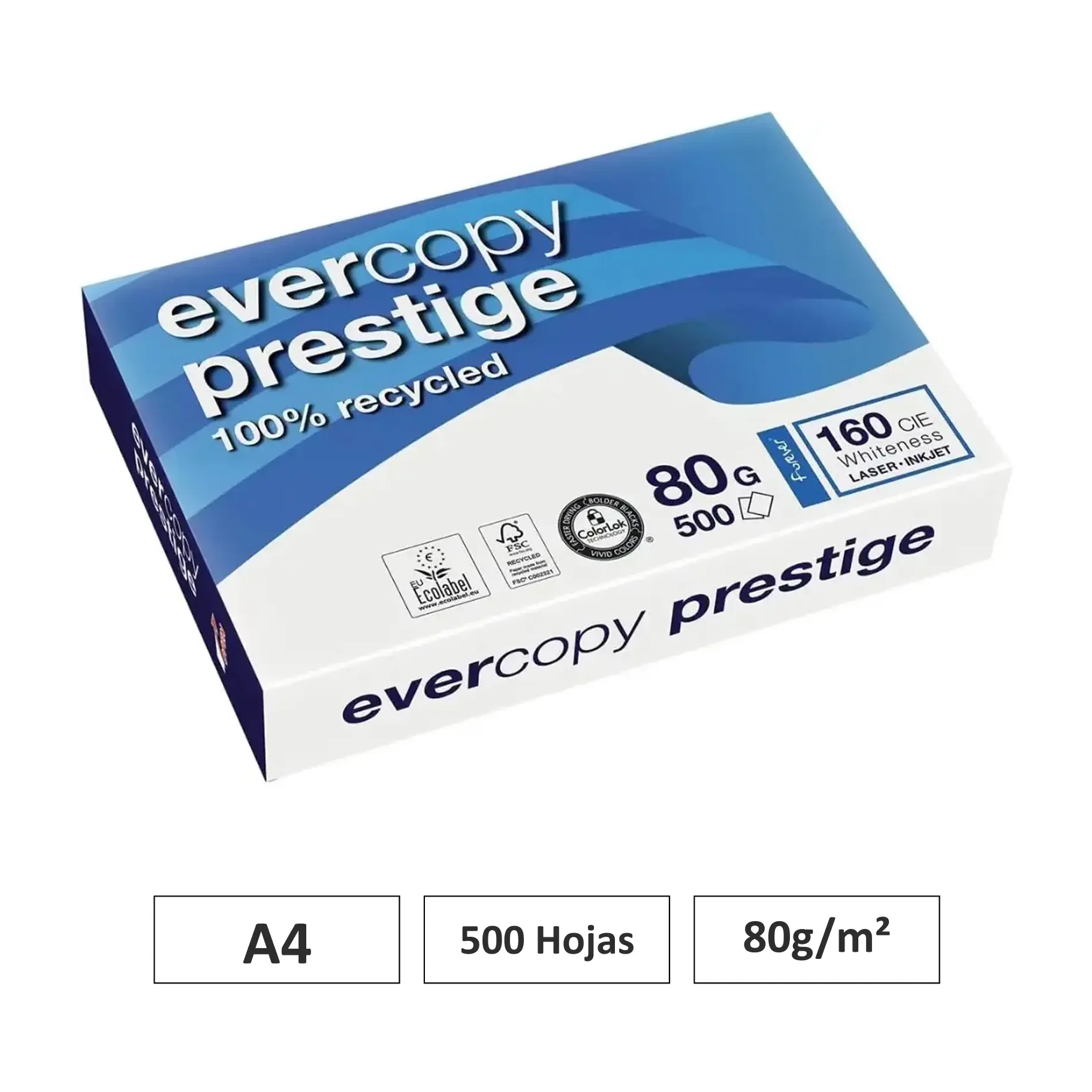 [541825] PAPEL A4 CLAIRALFA AZUL CLARO 500 HOJAS 80G