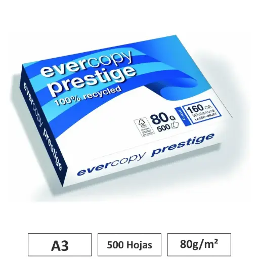 [541826] PAPEL A3 CLAIREFONTAINE AZUL 500 HOJAS 80G