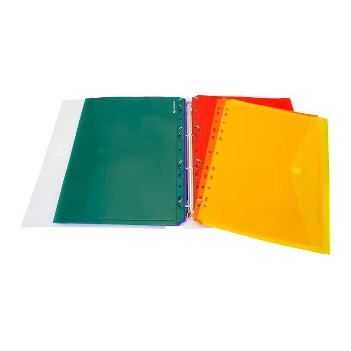 [301210] CARPETA ANILLAS PP-A4 4X25MMTRANSP.MULTICOLOR