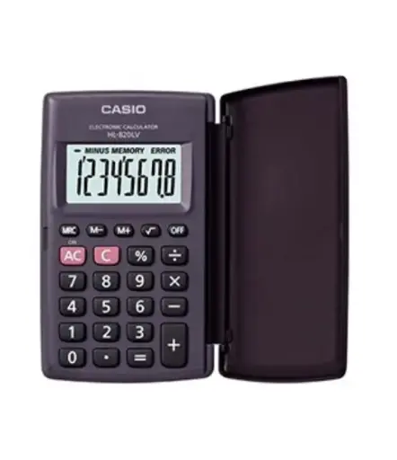 [800728] CALCULADORA CASIO BOLSILLO HL-820VERA NEGRA  