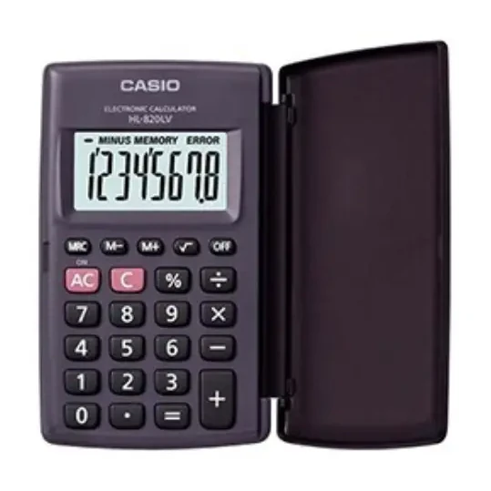 [800728] CALCULADORA CASIO BOLSILLO HL-820VERA NEGRA  