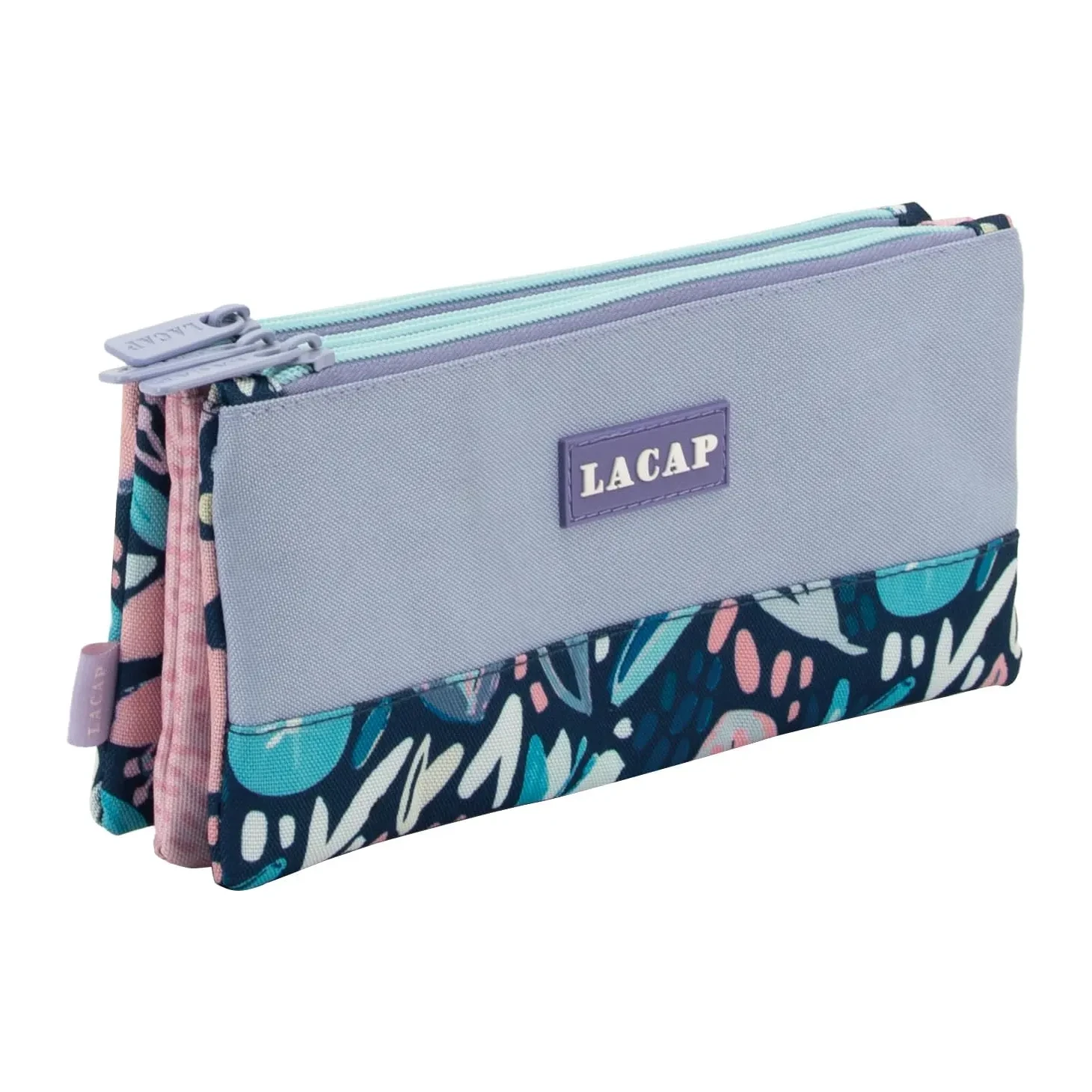 [541835] ESTUCHE PORTATODO LACAP FLOWER 3 BOLSILLOS IND. - SPORTANDEM
