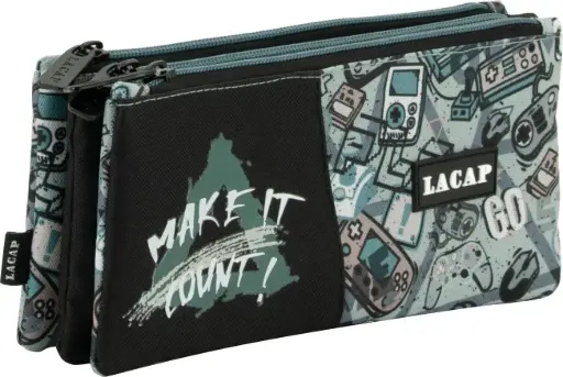 [541838] ESTUCHE PORTATODO LACAP GAME 3 BOLSILLOS IND. - SPORTANDEM