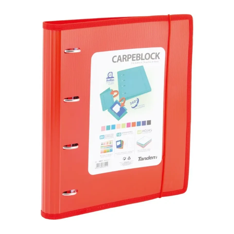 [541891] CARPEBLOCK PLASTICO RIBETE ROJO - SPORTANDEM
