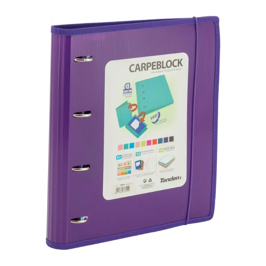 [541893] CARPEBLOCK PLASTICO RIBETE LILA - SPORTANDEM