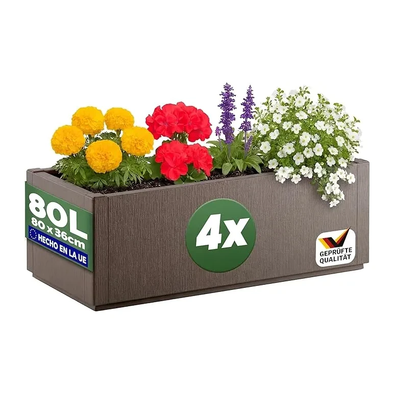 [800772] JARDINERA EXTERIOR 80L DRENAJE INCORPORADO