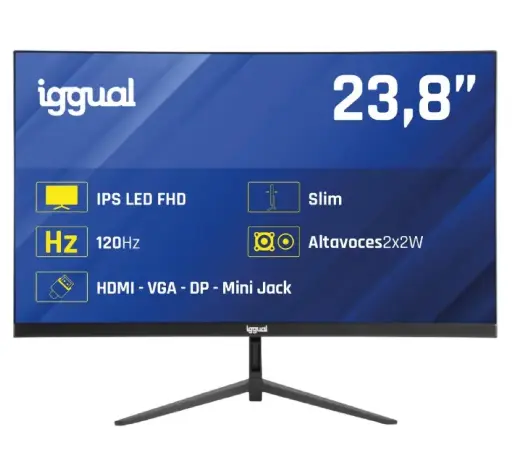 [827084] MONITOR IGGUAL 24" 1MS FHD 120HZ VGA HDMI DP MM