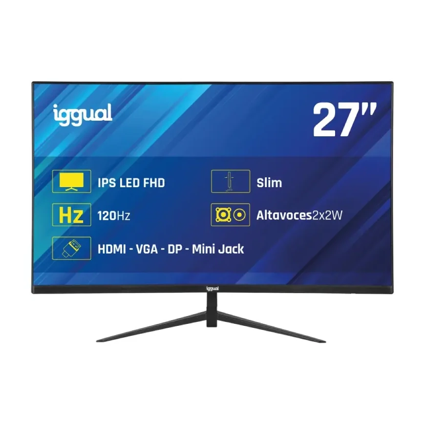 [827085] MONITOR IGGUAL 27" 1MS FHD 120HZ VGA HDMI DP MM