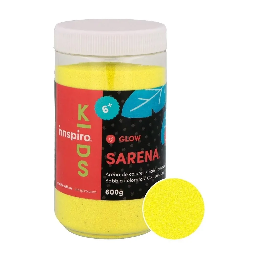 [800807] ARENA MANUALIDADES AMARILLO FLUOR 600GR          