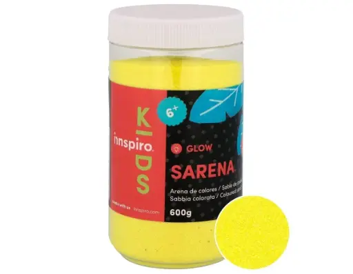 [800807] ARENA MANUALIDADES AMARILLO FLUOR 600GR          