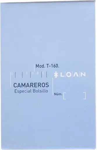 [800810] TALONARIO CAMARERO SIN COPIA BOLSILLO