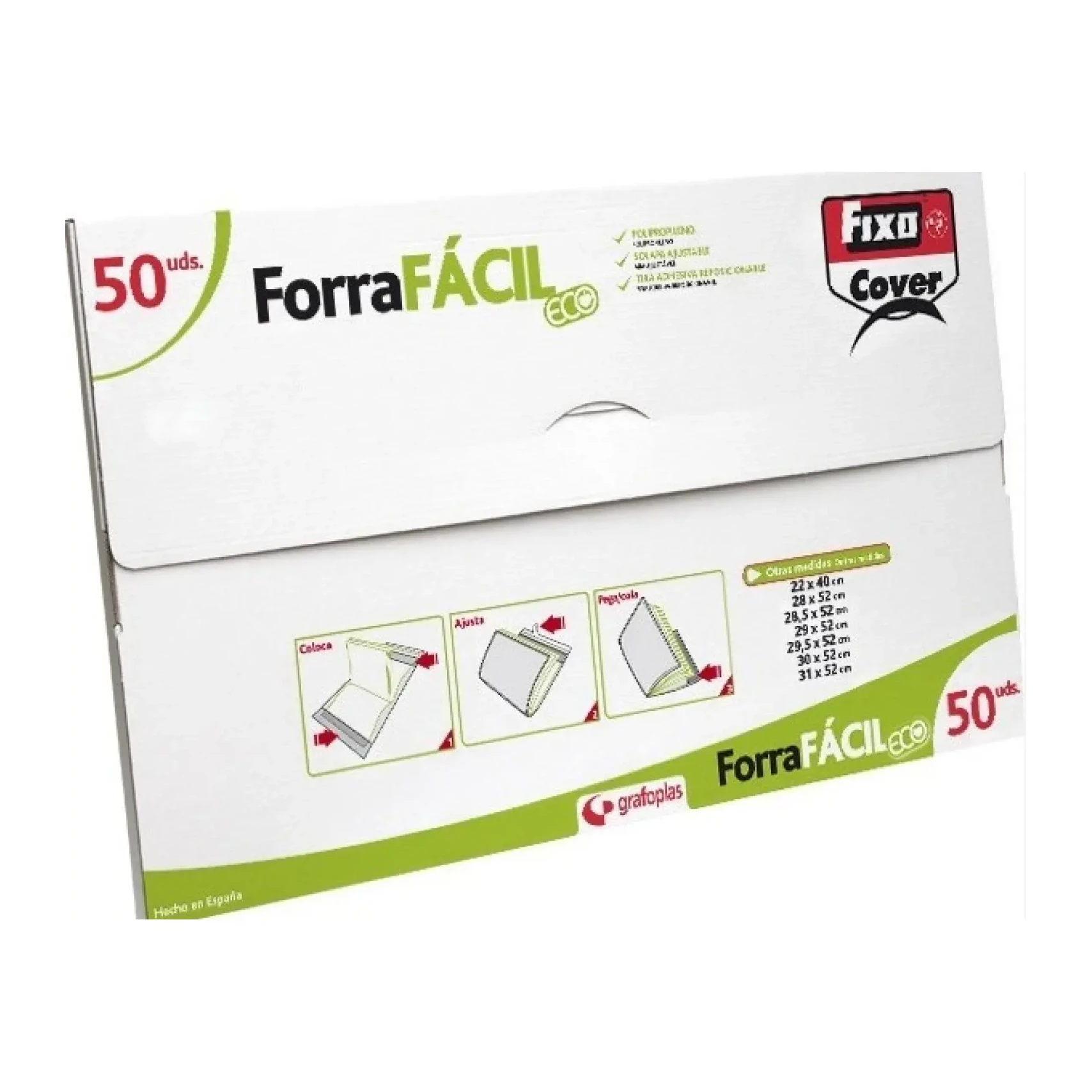 [800833] FORROS DE LIBROS TRANSPARENTES 28x52 PP RECICLABLE