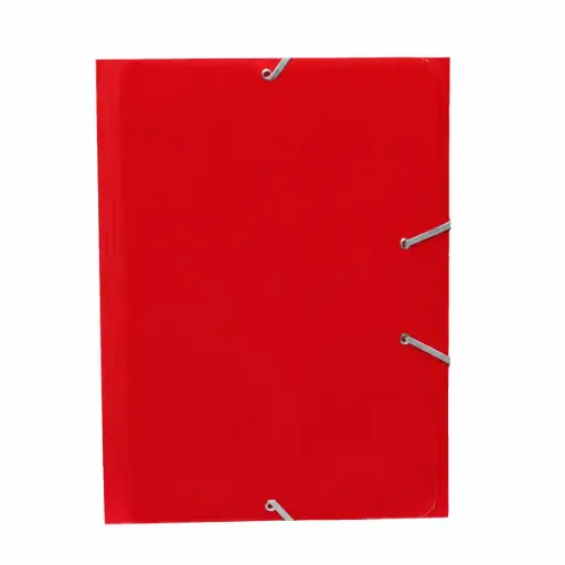 [800551] CARPETA MARIOLA CARTON A4+ CON GOMAS Y SOLAPAS ROJA