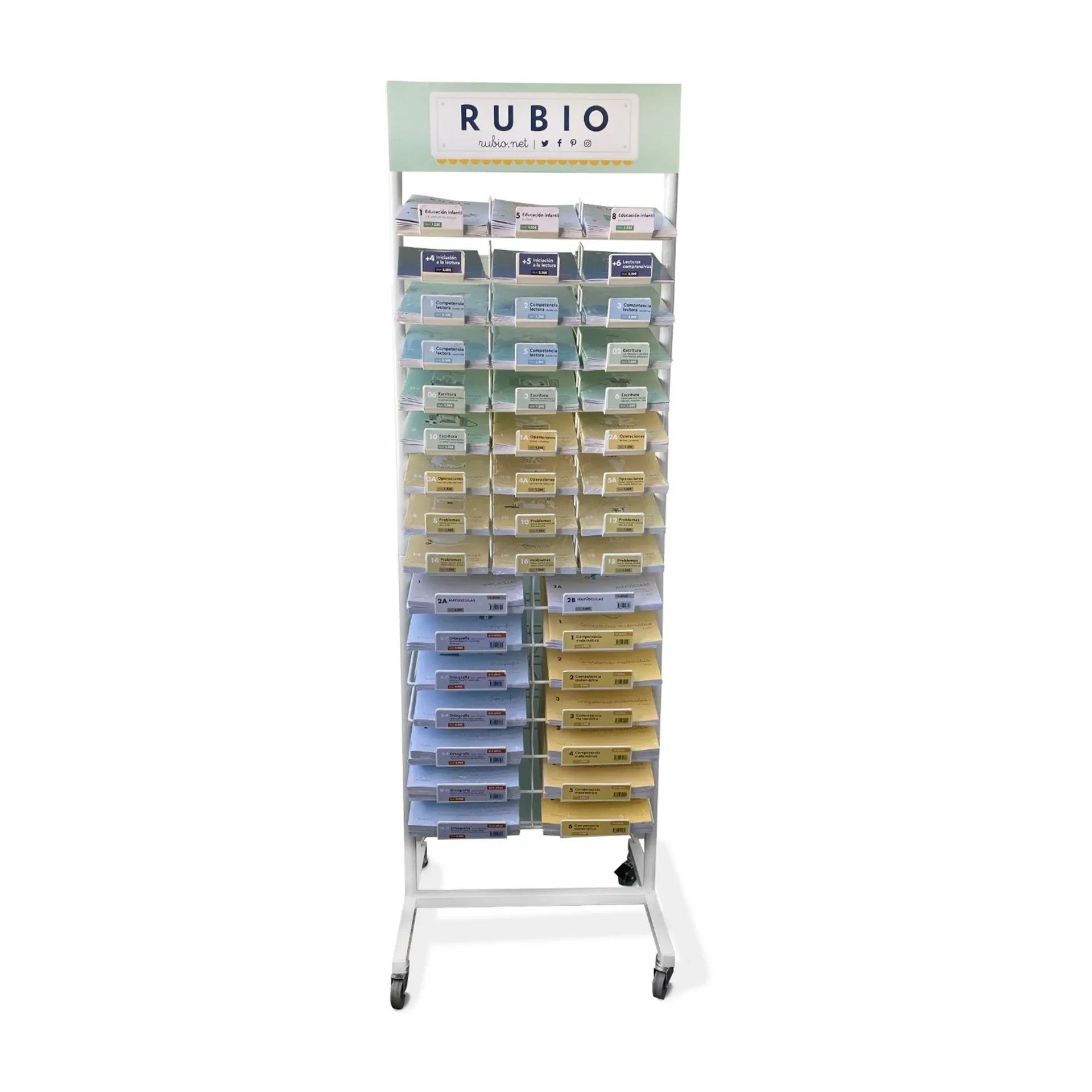 [800861] CUADERNOS RUBIO EXPOSITOR FRONTAL 400 CUADERNOS 165x55x35cm