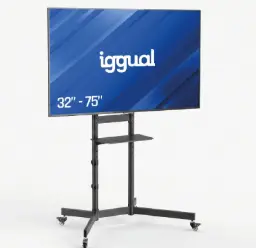 SOPORTE TV DE SUELO IGGUAL SRTV75 CON RUEDAS PARA 32"-75"