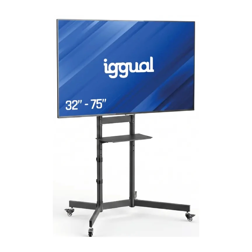 [827087] SOPORTE TV DE SUELO IGGUAL SRTV75 CON RUEDAS PARA 32"-75"