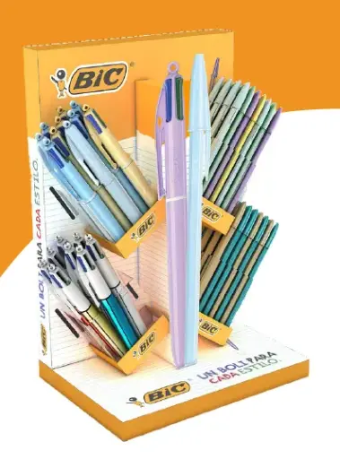 [800868] BOLÍGRAFOS BIC COLORES EXPOSITOR 104 UNIDADES SURTIDAS 