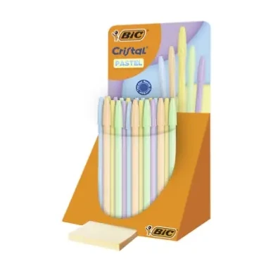 [800869] BOLÍGRAFOS BIC COLORES EXPOSITOR 40 UNIDADES SURTIDAS TINTA AZUL