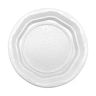 [000107] PLATO PP BLANCO LLANO 10UDS REUTILIZABLE