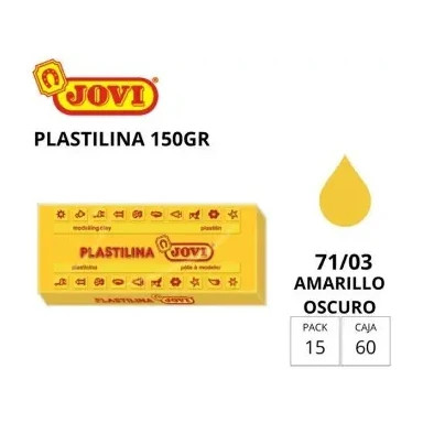 [650054] PLASTILINA JOVI MEDIANA 71 AMARILLO OSCURO 150G