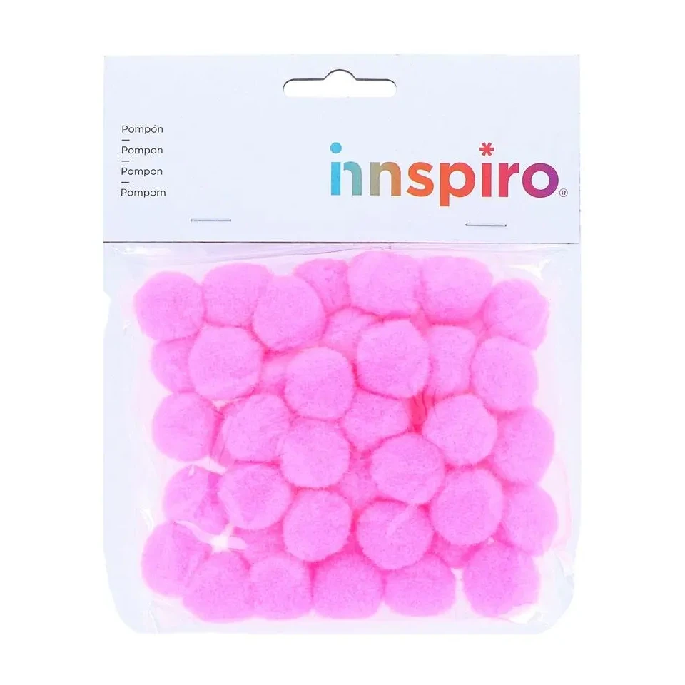 [800873] POMPON POLIPROPILENO ROSA 25MM 50 UDS 