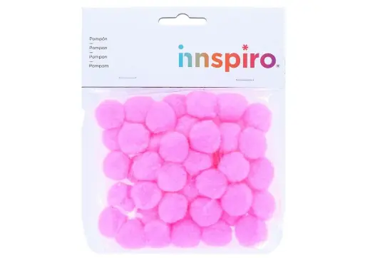 [800873] POMPON POLIPROPILENO ROSA 25MM 50 UDS 