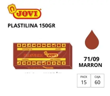 [630129] PLASTILINA JOVI MEDIANA 71 MARRON 150G