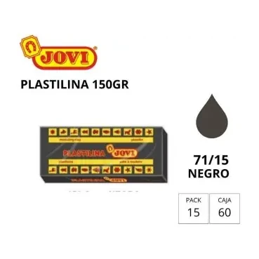 [630131] PLASTILINA JOVI MEDIANA 71 NEGRO 150G
