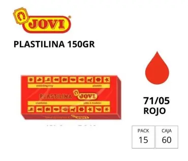 [630132] PLASTILINA JOVI MEDIANA 71 ROJA 150G