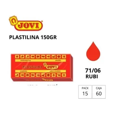 [650055] PLASTILINA JOVI MEDIANA 71 RUBI 150G